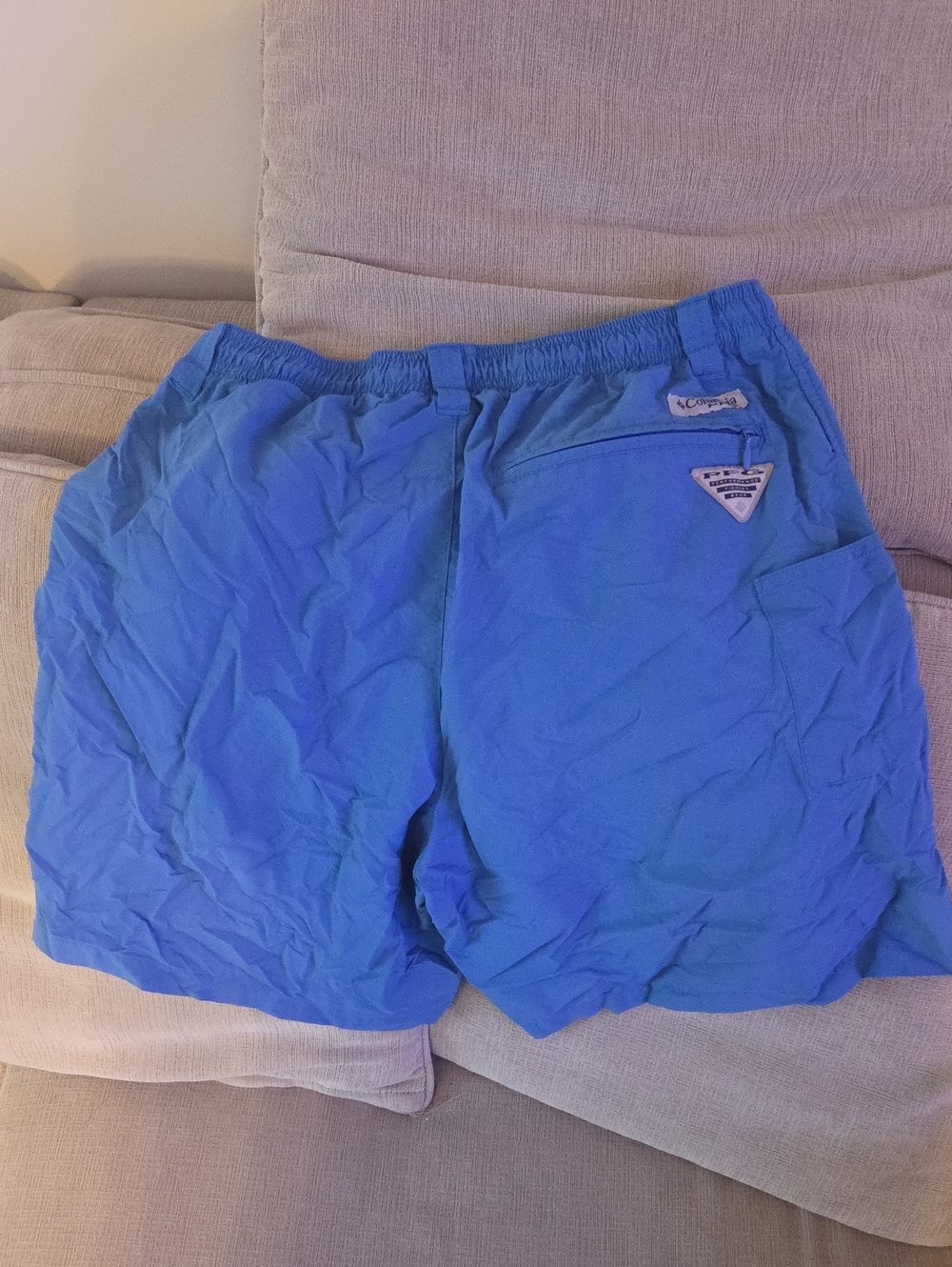 Columbia Men's Bright Blue Elastic-Waist Hybrid Swim Trunks
